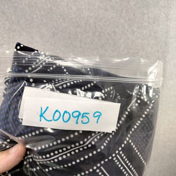 Pea in thePod Maternity Dress Wmns Sz L Navy Blue White Weave Pattern 3/4 Sleeve - Picture 11 of 11